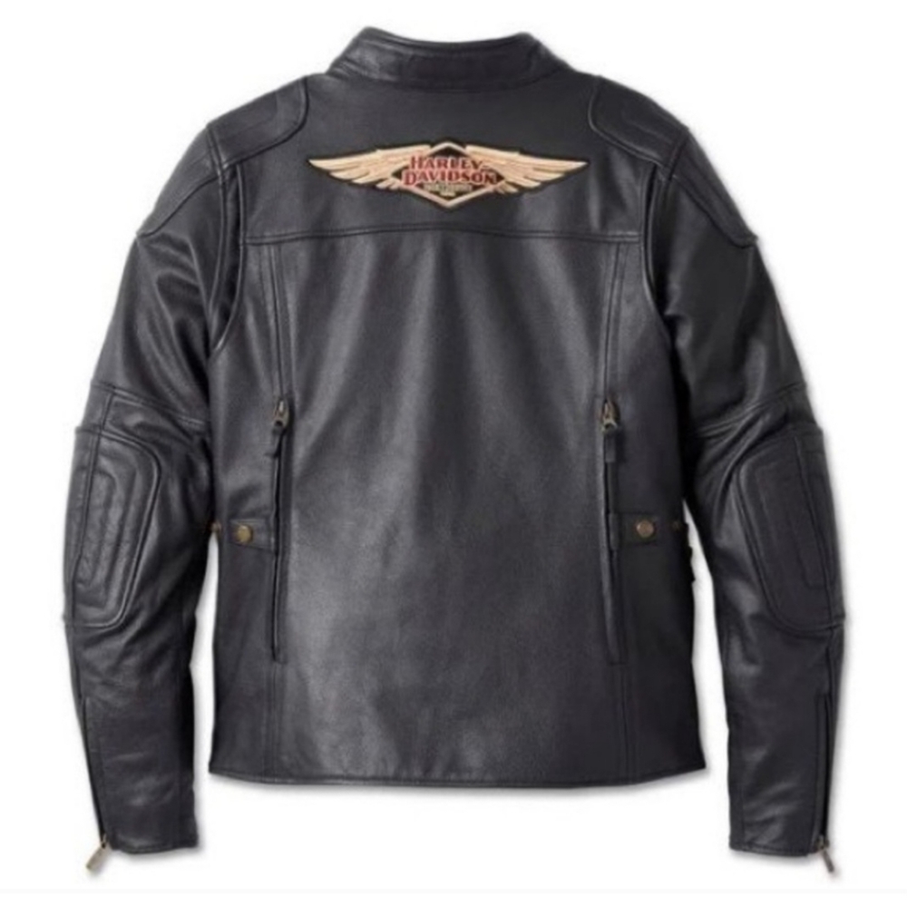 HARLEY DAVIDSON 120TH ANNIVERSARY NOSTALGIA TRIPLE VENT SYSTEM LEATHER JACKET